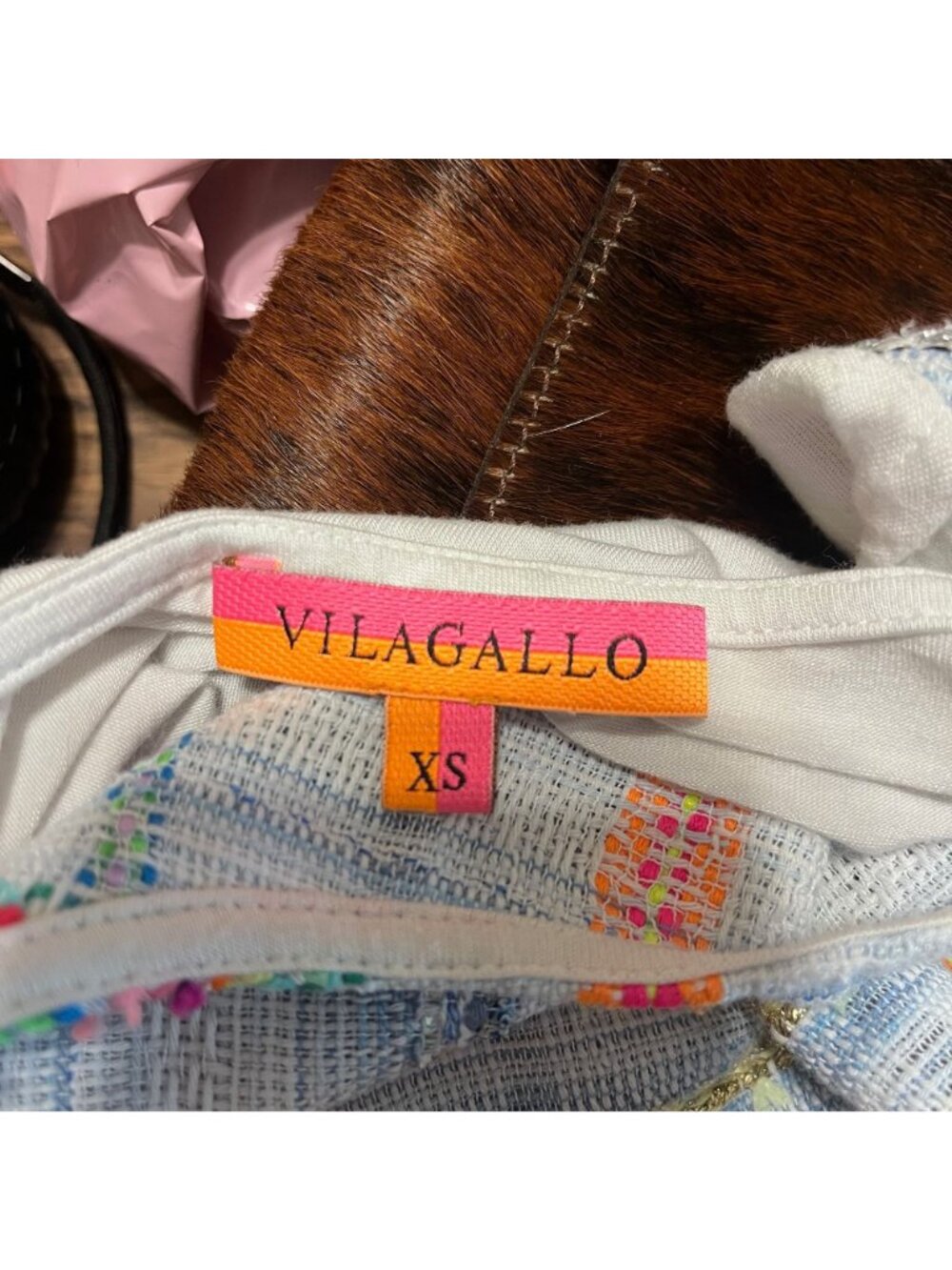 VILAGALLO Embroidered Knit and Jersey Top Size XS - Picture 7 of 8
